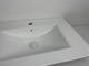 चिकना गैर झरझरा आसान साफ ​​करने के लिए वैनिटी टॉप बाथरूम सिंक सफेद रंग