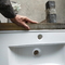 चीनी मिट्टी के बरतन वैनिटी टॉप बाथरूम सिंक 60CM सिरेमिक वेसल वैनिटी सिंक व्हाइट